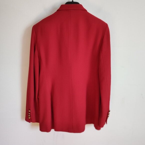 Ladies Petite SZ 4P Lauren Ralph Lauren Red Double-Breasted Jacket - Picture 2 of 3